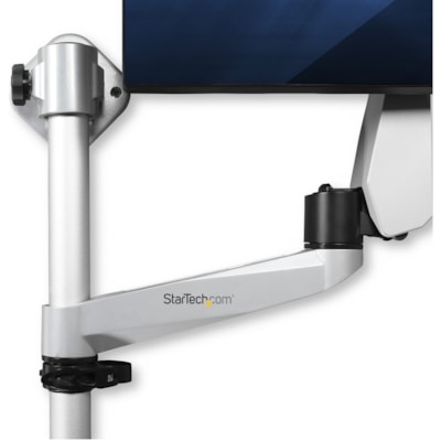 StarTech.com Wall Mount Workstation - Foldable Ergonomic Standing Desk - Height Adjustable 34" VESA Monitor Arm/Padded Keyboard/Mouse Tray - Ergonomic wall-mounted workstation - VESA monitor arm for up to 34in/19.8lb display - Foldable standing desk - Pull-out articulating monitor arm & keyboard tra tion - VESA monitor arm for up  to 34in/19.8lb disp
