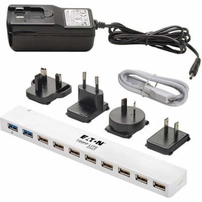 Tripp Lite series U360-010C-2X3 10-Port USB 3.0 / USB 2.0 Combo Hub - USB 3.0 Micro-B - External - 10 USB Port(s) - 8 USB 2.0 Port(s) - 2 USB 3.0 Port(s) - PC, Mac, ChromeOS o Hub - USB Charging  2 USB 3. 0 & 8 USB 2.0 Ports