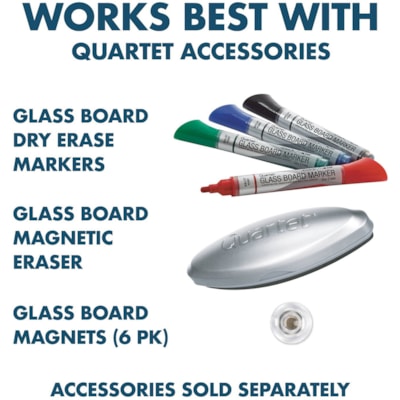 Quartet Infinity Magnetic Board - 11" (279.40 mm) Board Height x 17" (431.80 mm) Board Width - Tempered Glass Surface - Easy to Clean, Long Lasting, Magnetic, Dry Erase Surface - 1 Each INFINITY  QUARTET 