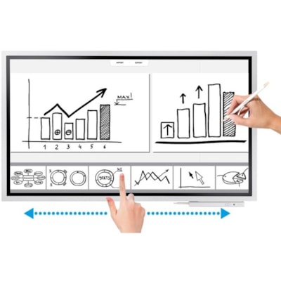 Samsung Flip 2 WM55R 55" Class LCD Touchscreen Monitor - 6.70 ms - 55" Viewable - InGlass Technology - 3840 x 2160 - 4K - 350 cd/m² - Edge LED Backlight - Speakers - HDMI - USB - Light Gray - 36 Month Digital Flipchart  Advanced IR  touch technology  w