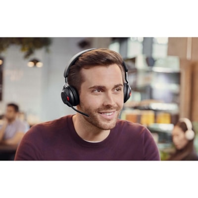 Jabra Evolve2 65 Headset - Microsoft Teams Certification - Stereo - Wireless - Bluetooth - 98.4 ft (30 m) - Over-the-head - Binaural - Supra-aural - Black TEREO BLK 