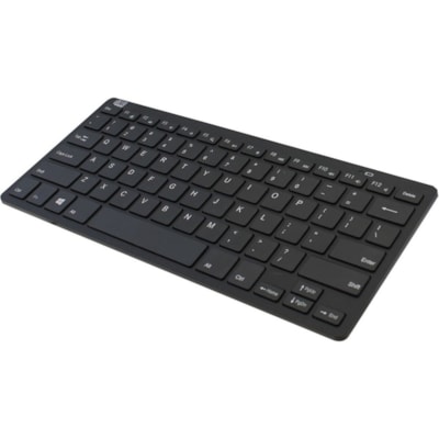 Adesso Bluetooth Wireless SlimTouch Mini Keyboard - Wireless Connectivity - Bluetooth - 30 ft (9144 mm) - USB Interface - 78 Key(s) - English (US) - QWERTY Layout - iPad - Windows - Scissors Keyswitch - AAA Battery Size Supported - Black  Wireless Mini Keyboard  Low P rofile Scissors Swit