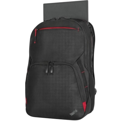 Lenovo Essential Plus Carrying Case Rugged (Backpack) for 15.6" Notebook - Black - Weather Resistant, Wear Resistant - Ballistic Nylon, Polyethylene Terephthalate (PET), Polyester Body - Hand Grip, Shoulder Strap, Handle, Carrying Strap  CASE 