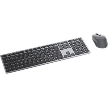 Dell Premier Multi-Device Wireless Keyboard And Mouse KM7321W - USB Wireless Bluetooth/RF - Titan Gray - USB Wireless Bluetooth/RF Mouse - Optical - 4000 dpi - Scroll Wheel - Titan Gray - Multimedia Hot Key(s) - AAA, AA - Compatible with Windows, Linux, ChromeOS, Android, Mac OS, PC  WRLS 