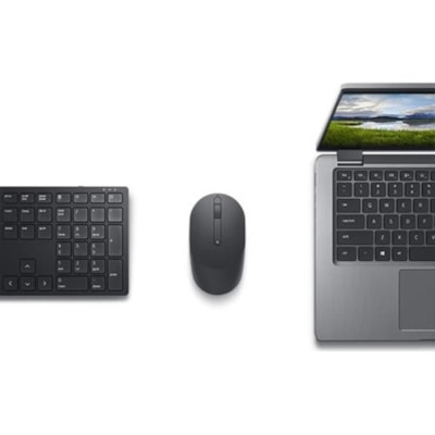 Dell Pro Wireless Keyboard And Mouse KM5221W - USB Wireless RF - French - Black - USB Wireless RF Mouse - Optical - 4000 dpi - Scroll Wheel - Black - Symmetrical - AA, AAA - Compatible with Desktop Computer for Windows, Mac OS, Linux, ChromeOS, Android  WRLS 
