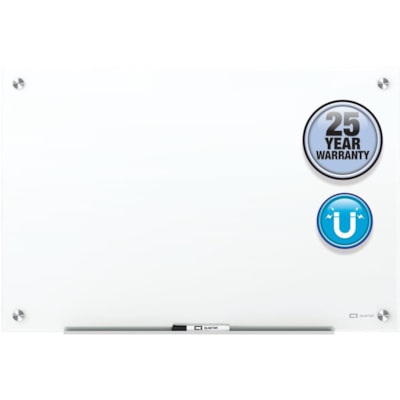Quartet - Quartet® Tableaux en verre Brilliance effaçable à sec magnétique, 48po x 48po - largeur de 48 po (1219,20 mm) x hauteur de 48 po (1219,20 mm) - Surface En verre trempé - Carré - Horizontale/Verticale - Magnétique - 1 / emballage À SEC BRILLIANCE 4 PI X 4 PI - BLANC