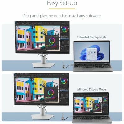 StarTech.com USB C to HDMI Adapter Dongle, 4K 60Hz, HDR10, USB-C to HDMI 2.0b Converter, USB Type-C DP Alt Mode to HDMI Monitor/Display - USB C to HDMI video adapter dongle w/ HDR10 - 4K 60Hz (3840x2160)/1080p/HBR3/18Gbps/2ch Audio/HDCP 2.2 - USB Type-C to HDMI adapter w/ EMI shielding - USB-C to HD HDR10 