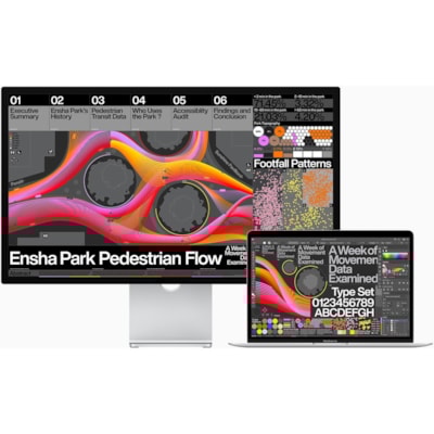 Apple - Moniteur LCD Studio 27 po Classe Webcam 5K - 27 po Visible - 5120 x 2880 - 1 milliard de couleurs - 600 cd/m² - Hauts-Parleurs  MNTR 