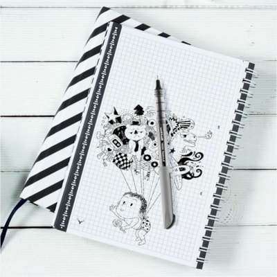 Uni-Ball Vision Needle Rollerball Pen - 0.5 mm (0.02") Micro Pen Point - Blue Ink - Liquid - Black Barrel - Stainless Steel Tip - 1 Unit VISION NEEDLE 