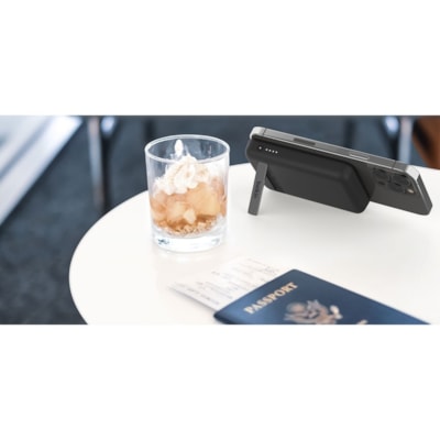 Belkin BoostCharge Magnetic Wireless Power Bank 5K + Stand - For iPhone 13 Pro, iPhone 12 - 5000 mAh - Black  