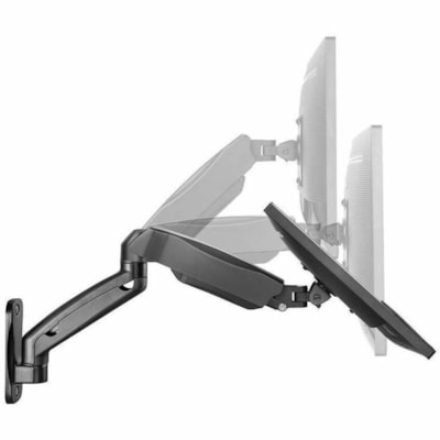 IntekView Mounting Arm for Display Screen, Monitor - Black - Landscape/Portrait - Height Adjustable - 1 Display(s) Supported - 17" to 32" Screen Support - 19.84 lb (9000 g) Load Capacity - 75 x 75, 100 x 100 - VESA Mount Compatible - Steel, Aluminum WALL MOUNT 