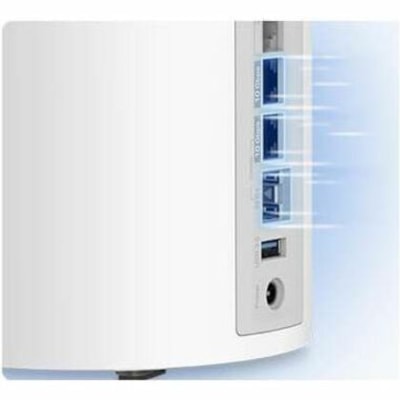 TP-Link Deco BE85 BE22000 Wi-Fi 7 IEEE 802.11be Ethernet Wireless Router - Tri Band - 2.40 GHz ISM Band - 6 GHz UNII Band - 8 x Antenna(8 x Internal) - 2.63 GB/s Wireless Speed - 2 x Network Port - 2 x Broadband Port - USB - 10 Gigabit Ethernet - VPN Supported 7WRLS 