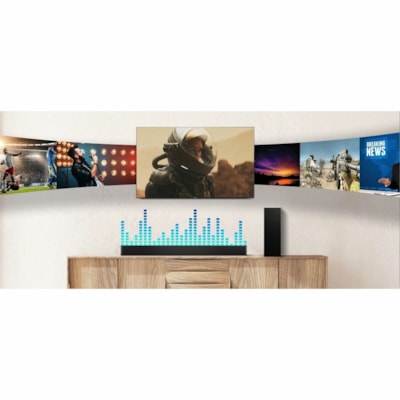 Hisense HS2100 2.1 Bluetooth Sound Bar Speaker - 240 W RMS - Black - Wall Mountable - Tabletop - 50 Hz to 20 kHz - DTS Virtual:X, 3D Surround Sound, Dolby Audio - USB - HDMI OOFER 