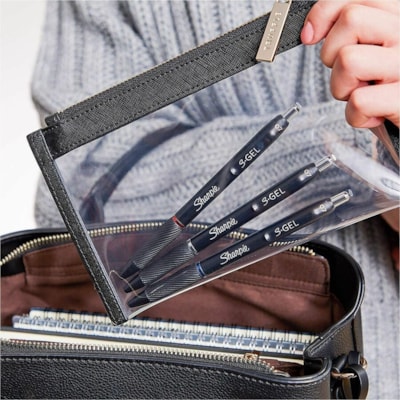 Sharpie S-Gel Gel Pen - 0.7 mm (0.03") Medium Pen Point - Retractable - Black Ink - Gel-based - Black Barrel - 8 / Pack  