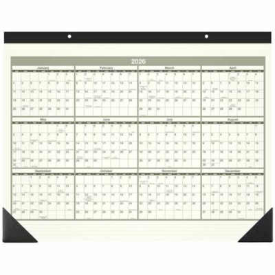 At-A-Glance 2025 Recycled Monthly Desk Pad, Standard, 22" x 17" - Standard - Julian Dates - Monthly - 12 Month - January 2025 to December 2025 - 1 Month Single Page Layout - 17" (431.80 mm) x 22" (558.80 mm) Sheet Size - White Sheet - 2 x Holes - 2.63" (66.68 mm) x 2.38" (60.33 mm) Block - Headband  100% PC PAPER 