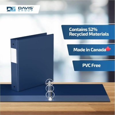 Davis Group Premium Economy, Round Ring, Binder, 6 Pack (Royal Blue, 1.5") - Letter - 8 1/2" (215.90 mm) x 11" (279.40 mm) Sheet Size - 275 Sheet Capacity - 3 x 1.50" (38.10 mm) Ring(s) - Fastener(s): Round Ring - Pocket(s): 2, Internal - Polypropylene - Royal Blue - 6.25 lb (2834.95 g) - Spine Labe lue 