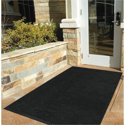 M+A SuperScrape Plus - Entrance, Outdoor, Floor - 60" (1524 mm) Length x 36" (914.40 mm) Width x 0.180" (4.57 mm) Thickness - Rectangular - Molded Tread - Nitrile Rubber - Black - 1 / Unit BLACK SCRAPER ENTRANCE MAT
