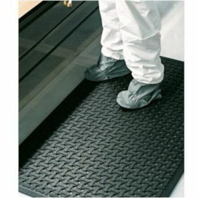 M+A Comfort Flow Mat - Commercial, Industry, Floor, Wet Place - 60" (1524 mm) Length x 36" (914.40 mm) Width x 0.375" (9.53 mm) Thickness - Rectangular - Nitrile Butadiene Rubber (NBR) - Black - 1 / Unit BLACK FLOW THROUGH ANTI-FATIGUE MAT