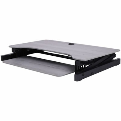 Rocelco 37"W-17"H Deluxe Adjustable Desk Riser - Up to 32" Screen Support - 35 lb (15875.73 g) Load Capacity - 17" (431.80 mm) Height x 37" (939.80 mm) Width x 23.30" (591.82 mm) Depth - Desk, Tabletop, Desktop - Laminate - Gray - For Multipurpose, Monitor, Notebook, Commercial, Workstation - Adjust table Desk Riser 