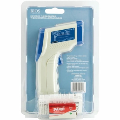 BIOS Professional - Thermomètre à infrarouge - 58 °F (-50 °C) à 536 °F (280 °C) - Infrarouge, Arrêt automatique, Grand écran, Pointeur laser - Pour Alimentaire, Surface PRéCISION:   2% OU 2 ° C -50 TO 280°C / -58 TO 716°F