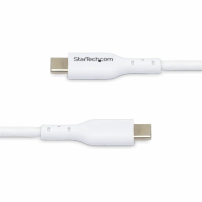 StarTech.com 3ft (0.9m) White USB-C Charging Cable, USB 2.0 Type-C Laptop Charger Cord, 60W Power Delivery, TPE Jacket, Data Transfer Cable - USB-C Charging Cable supports 60W/3A Power Delivery and 480Mbps; Fast Charge from a USB-C wall charger/power bank; Works w/USB-C laptops/tablets; Color: White  PWR 