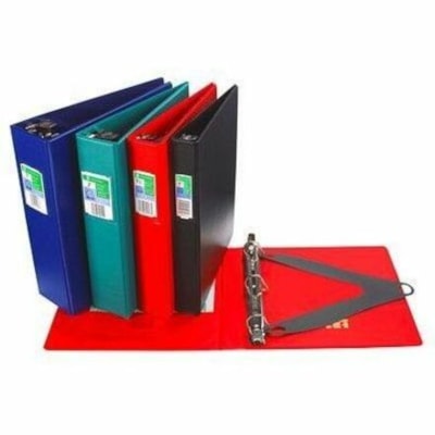 Grand & Toy 3" Locking D-Ring Letter-Size Binder, Red - Letter - 8 1/2" (215.90 mm) x 11" (279.40 mm) Sheet Size - 650 Sheet Capacity - 3" (76.20 mm) Ring - Fastener(s): 3 x D-Ring - Pocket(s): 4, Front & Back, Internal - Polypropylene, Plastic, Vinyl - Red - Recycled - Locking Ring, Lockable, Easy  LEATHER GRAINED VINYL 2 INSIDE POCKETS