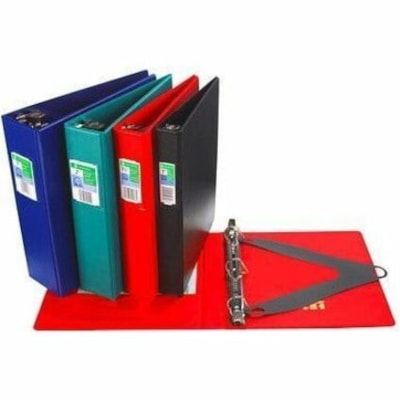 Grand & Toy - Classeur anneaux - 1 po (25,40 mm) Capcité du classeur - format lettre - format 8 1/2 po (215,90 mm) x 11 po (279,40 mm) - 250 Capacité en feuilles - 1 po (25,40 mm) Ring(s) - Fastener(s) : Anneau en D - Pocket(s) : 4, Avant et arrière - Polyéthylène, ANNEAUX COMBI  FORMAT LETTRE VINYLE RELIEF 2 POCH INT