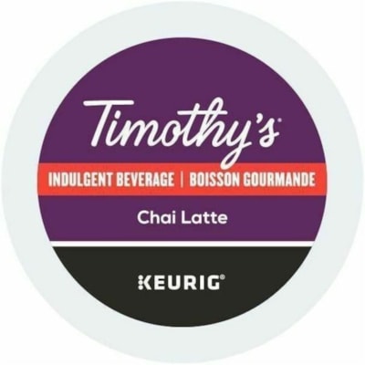 Timothy's Chai Latte K-Cup Pods - Box of 24 - Compatible with K-Cup Brewer, Keurig 2 BrewerPer Box - 24 Packet  
