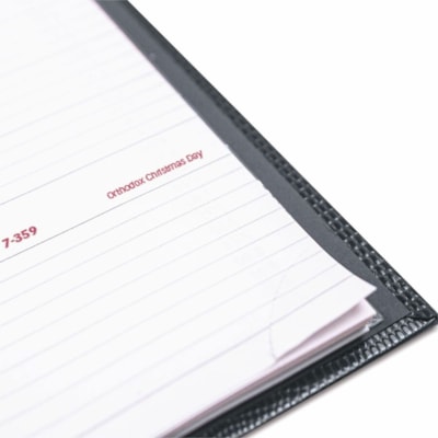 Brownline CoilPro Weekly Planner, 11" x 8-1/2" , English - Weekly - January 2025 to December 2025 - 7:00 AM to 8:45 PM - Monday - Friday, 7:00 AM to 5:45 PM - Saturday - 2 Week Double Page Layout - 8 1/2" (215.90 mm) x 11" (279.40 mm) Sheet Size - Twin Wire - Black - Pocket, Phone Directory, Address  