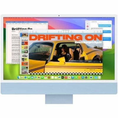 Apple iMac MD2T4LL/A All-in-One Computer - Apple M4 - 24 GB - 512 GB SSD - 24" 4.5K - Desktop - Blue - Apple M4 Chip - 4480 x 2520 - MacOS Sequoia - Apple Deca-core (10 Core) - English (US) Keyboard - IEEE 802.11ax - 143 W  4.5K DISPLAY: APPLE M4 CHIP W ITH 10-CORE CPU AND