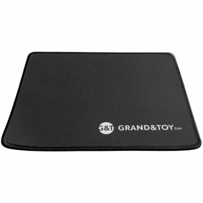 Grand & Toy Mouse Pad - Black - Rubber, Cloth - Anti-slip - Mouse BLACK COLOR CLOTH+COLOR PRINTING+RUBR SOLE