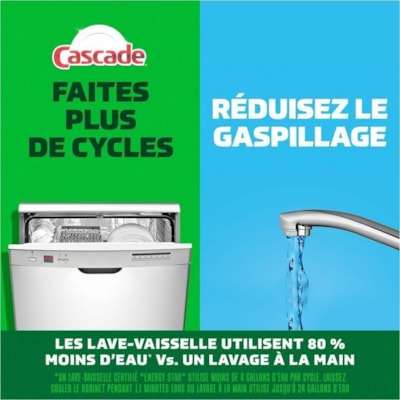Cascade Complete ActionPacs Dishwashing Detergent - For Dish - Pod - Phosphate-free FRESH 48CT 