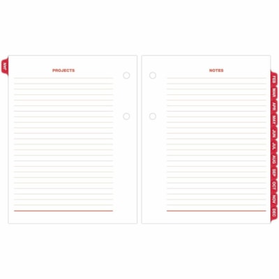 At-A-Glance 2026 Daily Desk Calendar Refill 2-Pages/Day - 3-3/4" H x 3" W - English - Daily - 12 Month - January 2026 to December 2026 - 1 Day Double Page Layout - 3" (76.20 mm) x 3 3/4" (95.25 mm) Sheet Size - Desk - Red - Paper - Event Planning Sheet, Task List, Appointment Schedule, Reference Mon RECYCLED AT-A GLANCE FITS BASE E19  30% PCW