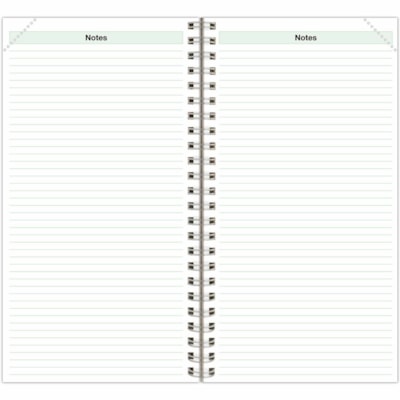 Day-Timer 2026 Wirebound Dated Refill 2 Pages/Day Pocket - 6-1/2" H x 3-1/2" W - Bilingual - Pocket - Daily - 12 Month - January 2026 to December 2026 - 8:00 AM to 5:00 PM - Quarter-hourly - 1 Day Double Page Layout - 3 1/2" (88.90 mm) x 6 1/2" (165.10 mm) Sheet Size - Spiral Bound - Green - Paper C 3-1/2 X 6-1/2 BILINGUAL 30% PCW