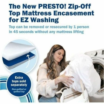 CleanRest - Protecteur de Matélas Presto! 845168017824 - Blanc 78"W X 80"L X 9-18"H  BLANC 
