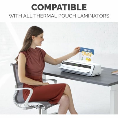 Fellowes - Pochette de plastification à chaud - Sheet Size Supported : format lettre largeur de 9 po (228,60 mm) x longueur de 11,50 po (292,10 mm) - Taille de pochettes de plastification/feuilles de lamination : largeur de 9 po (228,60 mm) x épaisseur de 3 mil (0,08 mm) - Brillant - Typ FORMAT LETTRE  9 X 11 1/2 PO FLÈCHES DIRECT.  EMB. DE 100