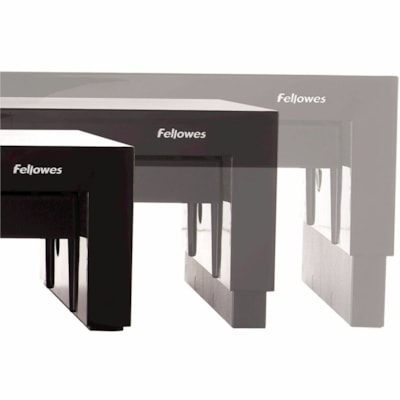 Fellowes Designer Suites Monitor Riser - Up to 21" (533.40 mm) Screen Support - 40 lb (18143.69 g) Load Capacity - 4.38" (111.25 mm) Height x 16" (406.40 mm) Width x 9.38" (238.25 mm) Depth - Desktop - Black, Pearl  