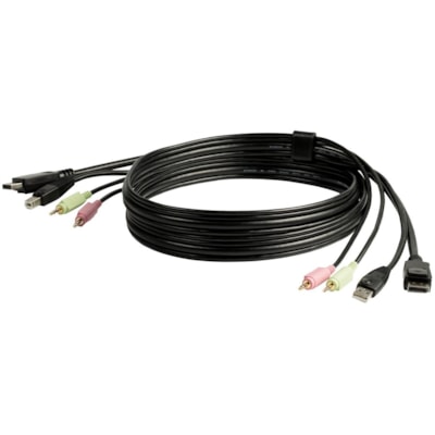 StarTech.com 6 ft 4-in-1 USB DisplayPort KVM Switch Cable - Connect high resolution DisplayPort® video, USB, and audio all in one cable  CABL 