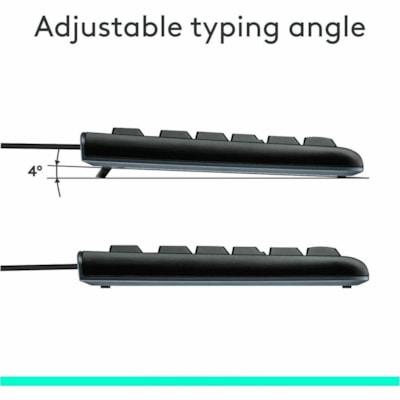Logitech MK120 Desktop Corded Combo Set - USB Cable Keyboard - 104 Key - USB Cable Mouse - Optical - 1000 dpi - 3 Button - Scroll Wheel - Compatible with Computer for PC - 1 Each  