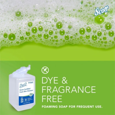 Scott - Nettoyant en mousse pour la peau - 1 L - Mains libres Dsitributeur - Main - clair - Sans colorant, Sans parfum, Recyclable - 6 / Carton EN MOUSSE KIMCARE SANS PARFUM