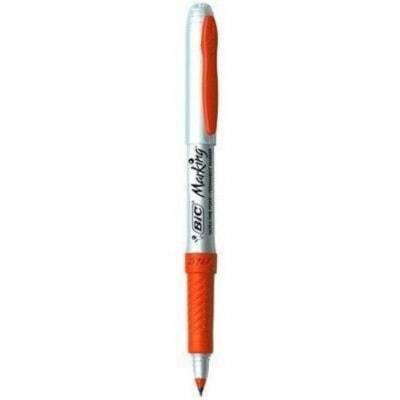 BIC Intensity Fashion Permanent Markers, Ultra Fine Point, Assorted colours, Non-Slip Grip For Comfort & Control, 12-Count - Ultra Fine Marker Point - Aqua, Black, Blue, Brown, Green, Lime, Orange, Pink, Purple, Red, Sky Blue, ... Ink MARKING PERMANENT MARKERS ULTRA FINE TIP 12-PACK