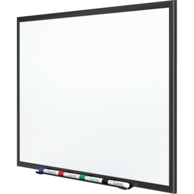 Quartet - Dry Erase Board Premium DuraMax - largeur de 96 po (2438,40 mm) x hauteur de 48 po (1219,20 mm) - Surface Blanc Porcelaine - Frame Noir Aluminium - Rectangle - Horizontale/Verticale - Magnétique - 1 / chaque PORCELAIN CLASSIC PREMIUM BLACK FRAME