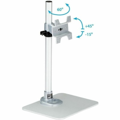StarTech.com Single Monitor Stand, For up to 34" (30.9lb/14kg) VESA Mount Monitors, Works with iMac / Apple Cinema Displays, Steel, Silver - Mount your monitor on a desk stand, with tilt, pivot and height adjustments - Works with VESA 75x75/100x100 mount displays up to 34" including flat screen, cur  STND 