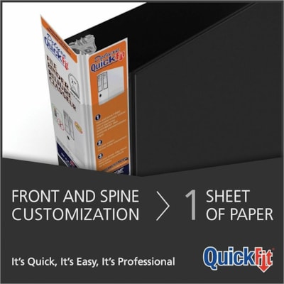 QuickFit - Classeur à anneaux D simple touche QuickFit PRO - 2 po (50,80 mm) Capcité du classeur - format 8 1/2 po (215,90 mm) x 11 po (279,40 mm) - 500 Capacité en feuilles - 3 x 2 po (50,80 mm) Anneau(s) - Fastener(s) : Anneau en D - Pocket(s) : À l'intérieur avant et arr SINGLE TOUCH PIN-LOCK  D RING 