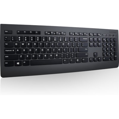 Lenovo Professional Wireless Keyboard and Mouse Combo - USB Wireless RF 2.40 GHz Keyboard - English (US) - Black - USB Wireless RF Mouse - Laser - 1600 dpi - Scroll Wheel - Black - Media Center Hot Key(s) - Symmetrical - AA - Compatible with PC SE 