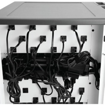 Ergotron YES Basic Charging Cart for Mini-laptops - 3 Shelf - Dual Handle - 60 lb (27215.54 g) Capacity - 4 Casters - 4" (101.60 mm) Caster Size - Steel, Wood - 23.2" (588.52 mm) Width x 41.5" (1054.10 mm) Depth x 23.4" (593.85 mm) Height - Metallic Gray, Polar White - For 36 Devices  o 36 Tablets  Chromebook  and devices of any thick