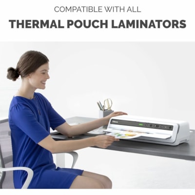 Fellowes Letter-Size Thermal Laminating Pouches - Sheet Size Supported: Letter 8.50" (215.90 mm) Width x 11" (279.40 mm) Length - Laminating Pouch/Sheet Size: 9" (228.60 mm) Width x 5 mil (0.13 mm) Thickness - Glossy - for Document - Durable, Photo-safe, Erasable, Water Proof - Clear - 200 / Pack uches - Letter  5 mil  200 pac k