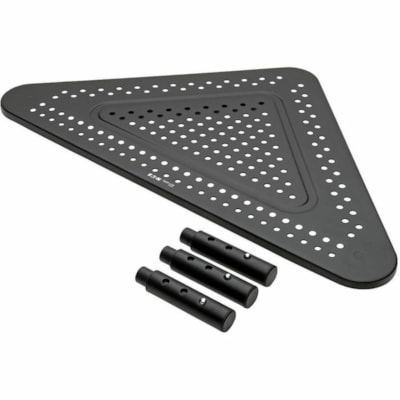 Tripp Lite series Monitor Riser for Desk, 12 x 20 in. - Height Adjustable, Corner, Metal, Black - 44.09 lb (20000 g) Load Capacity - 11.61" (295 mm) Height x 11.61" (295 mm) Width x 19.69" (500 mm) Depth - Desktop, Tabletop, Countertop - Metal - Black  NSTND 