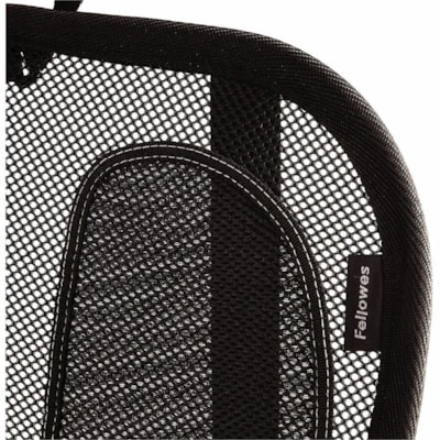 Fellowes Office Suites(tm) Mesh Back Support - Strap Mount - Black - Mesh Fabric - 1 Each ck Support 
