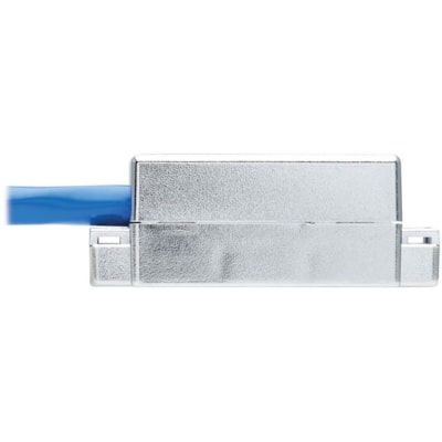 Tripp Lite series Cat6a Junction Box Cable Assembly, 18 in., Blue - 1.5 ft (0.46 m) Category 6a Network Cable for Network Device, Surveillance Camera, Wallplate, Access Point - First End: 1 x RJ-45 Network - Male - Second End: 1 x 110 Punchdown Block - 10 Gbit/s - Patch Cable - Shielding - Gold Plat bly - Surface Mount  Shielded  PoE+  RJ45/110 Punc